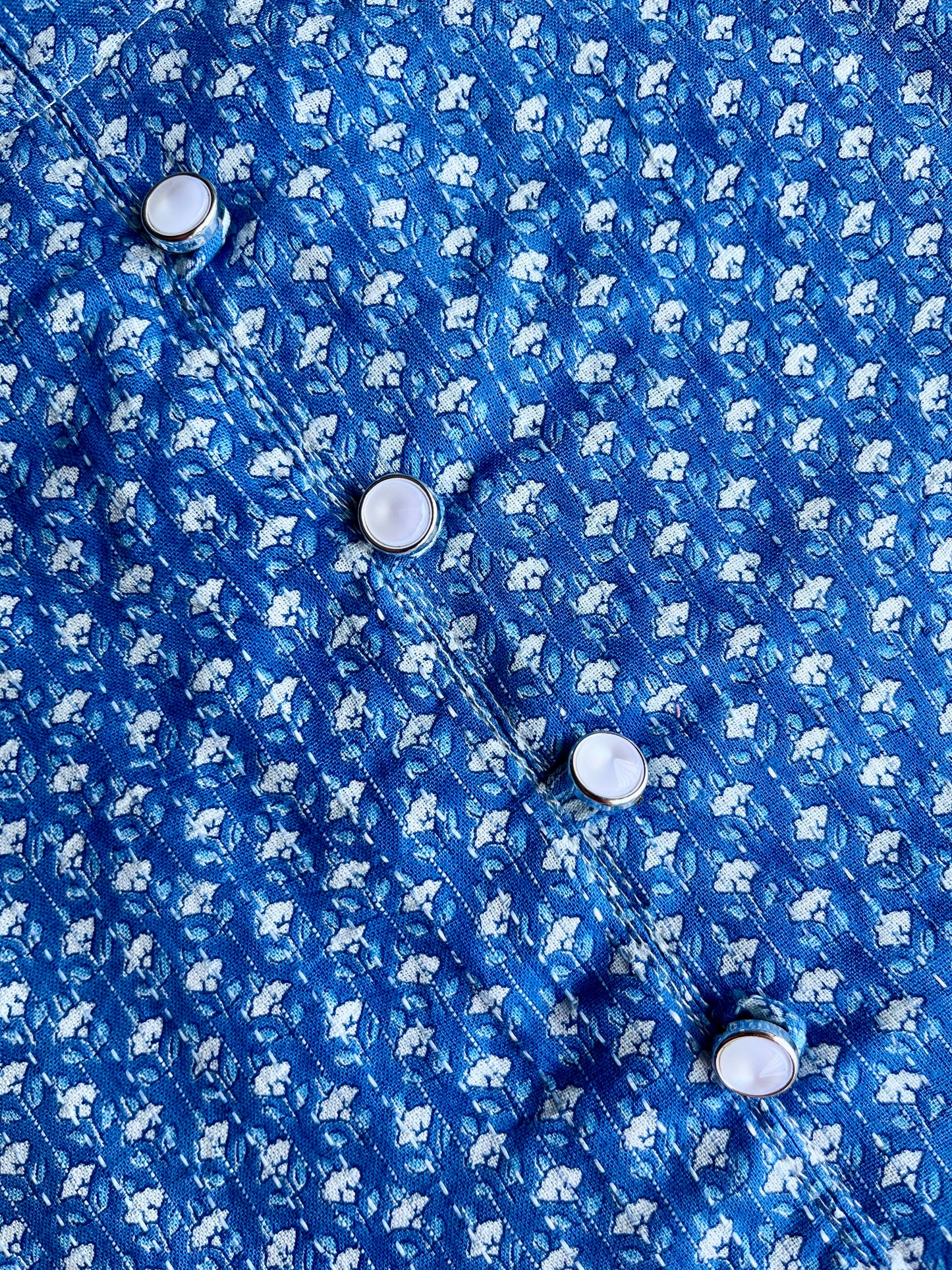 Blue Floral Print Kurta With Pant