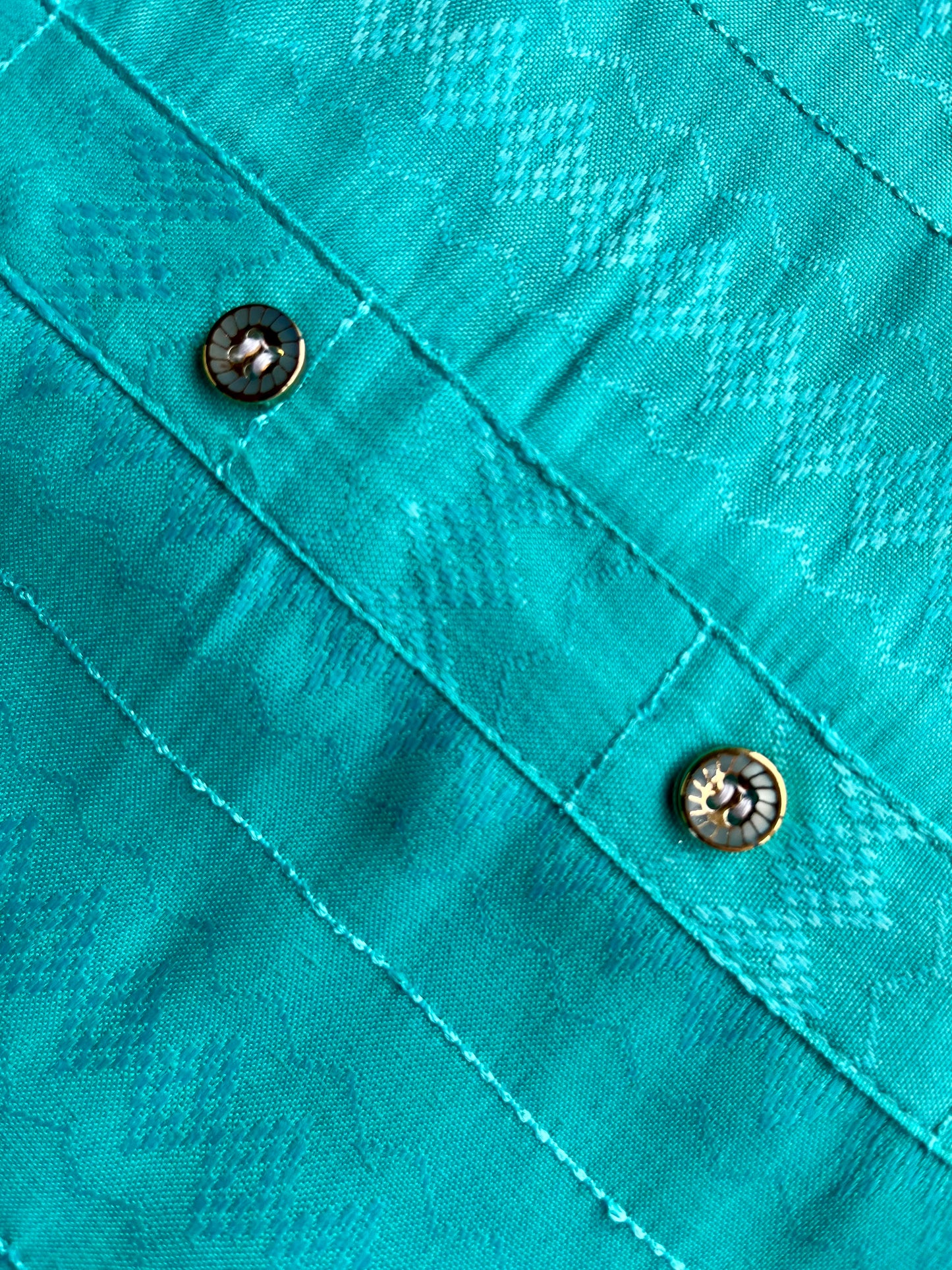 Aqua Blue Self-Design Kurta