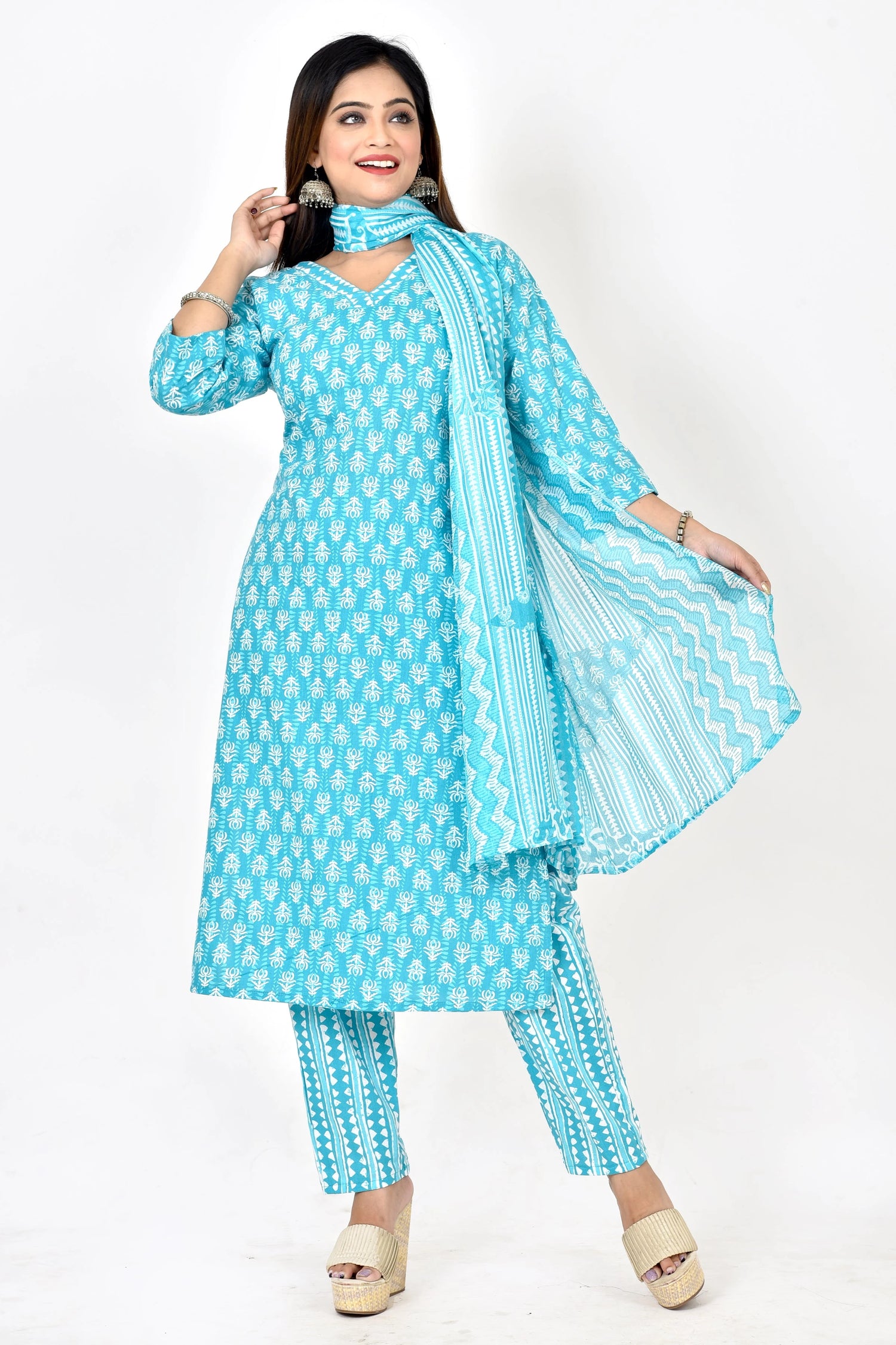 Cotton Kurta Sets with Dupatta