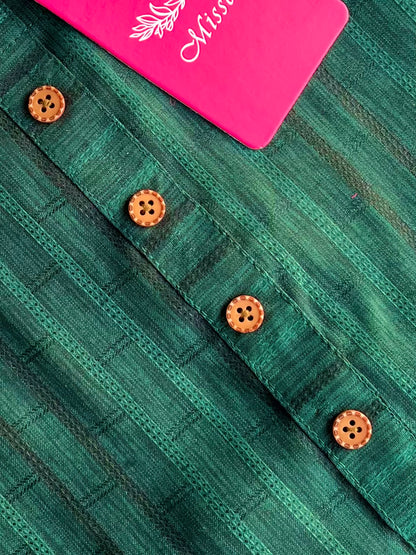 Emerald Green Self-Design Kurta