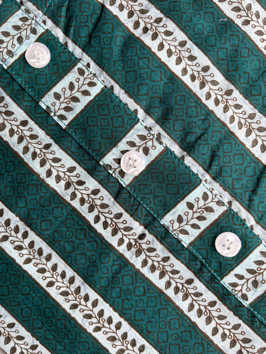 Green Striped Kurta With Pant
