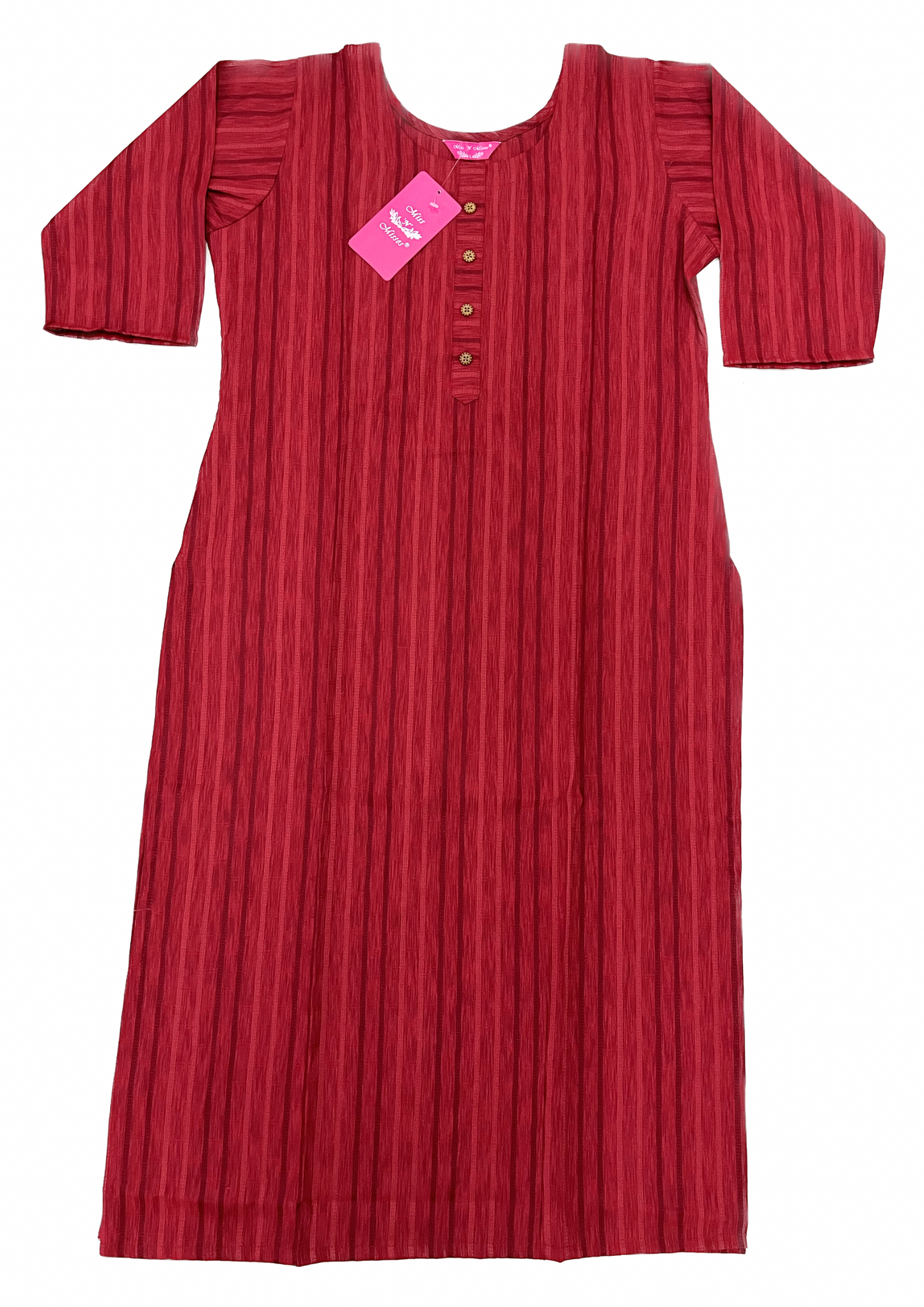 Ruby Red Self-Design Kurta