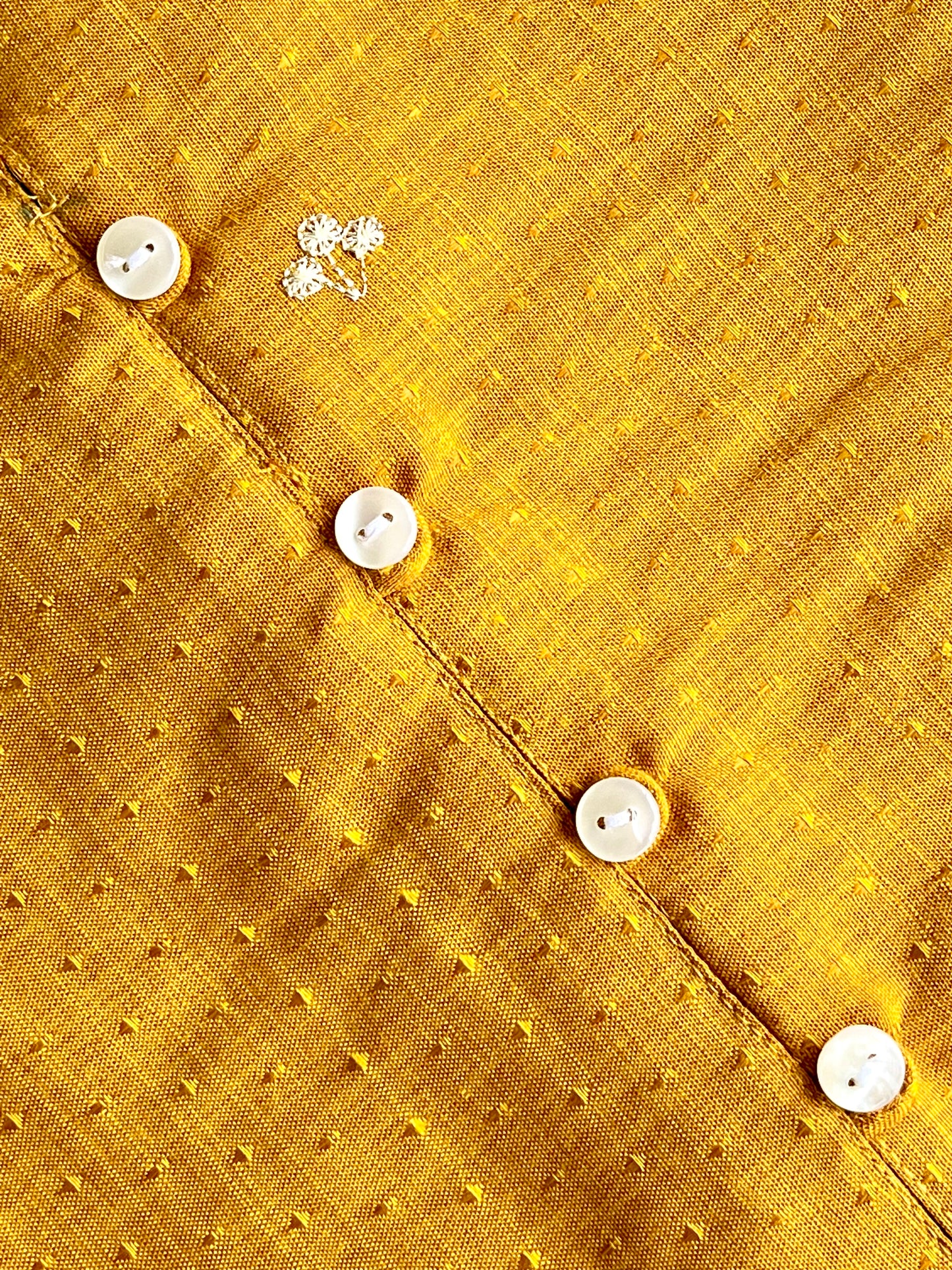 Mustard Yellow Floral Embroidered Straight Kurta