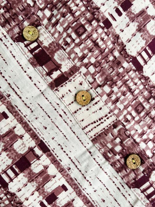 Brown Abstract Print Kurta With Pant