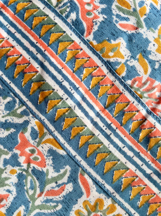 Blue Abstract Print Kurta With Pant